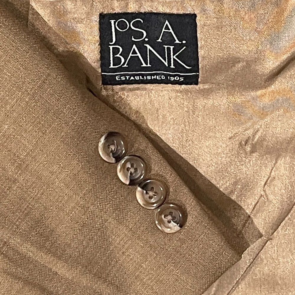 Jos. A. Bank 100% Wool Brown Blazer Sport Jacket Size 48R - Picture 9 of 10